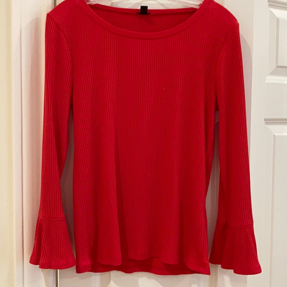 Red J. Crew long sleeved top